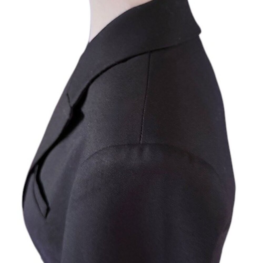 LoveShackFancy Pantonia Black Wool Blend Peplum Blazer Jacket Size 10 NWT $645 - Picture 8 of 16